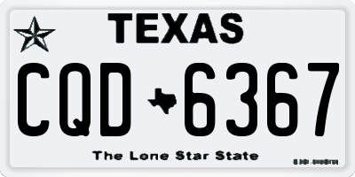 TX license plate CQD6367