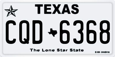 TX license plate CQD6368