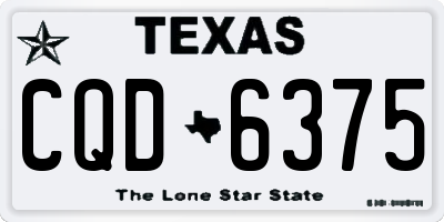 TX license plate CQD6375