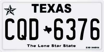 TX license plate CQD6376
