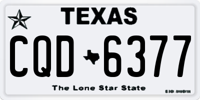 TX license plate CQD6377