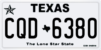 TX license plate CQD6380