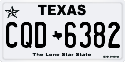 TX license plate CQD6382