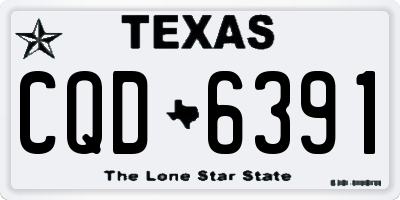 TX license plate CQD6391