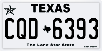 TX license plate CQD6393