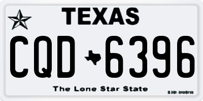 TX license plate CQD6396
