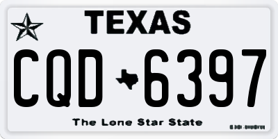 TX license plate CQD6397