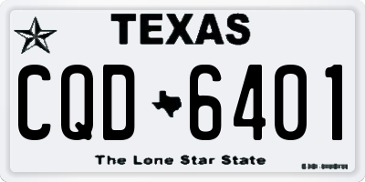 TX license plate CQD6401