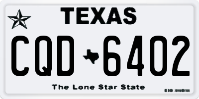 TX license plate CQD6402