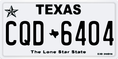TX license plate CQD6404