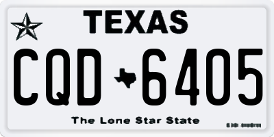 TX license plate CQD6405