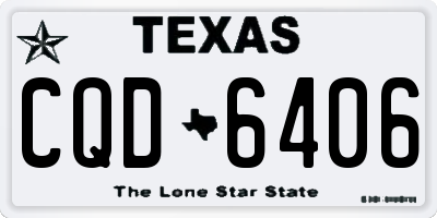 TX license plate CQD6406