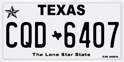 TX license plate CQD6407