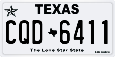 TX license plate CQD6411