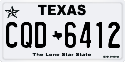 TX license plate CQD6412