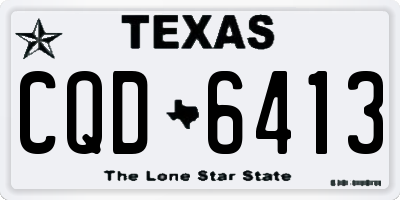 TX license plate CQD6413