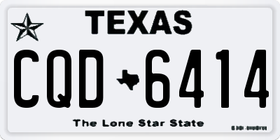 TX license plate CQD6414