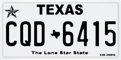 TX license plate CQD6415