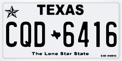 TX license plate CQD6416