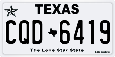 TX license plate CQD6419