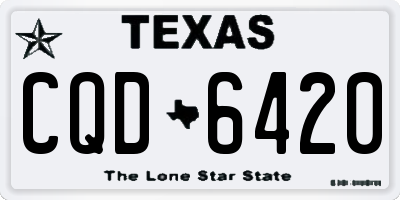 TX license plate CQD6420