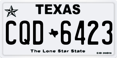 TX license plate CQD6423