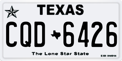 TX license plate CQD6426