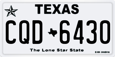 TX license plate CQD6430