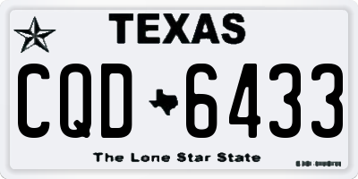 TX license plate CQD6433