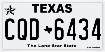 TX license plate CQD6434