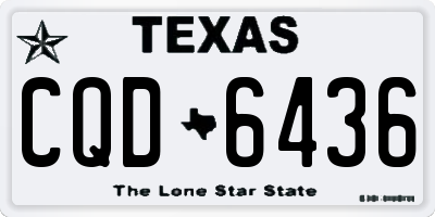TX license plate CQD6436