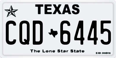 TX license plate CQD6445