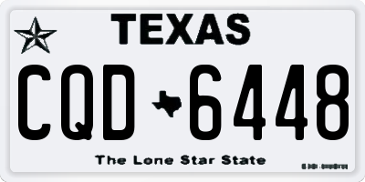 TX license plate CQD6448