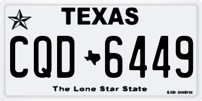 TX license plate CQD6449