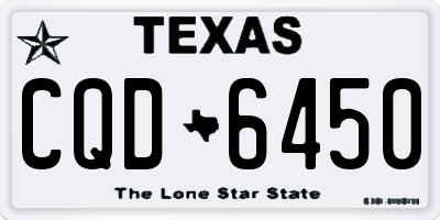 TX license plate CQD6450