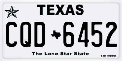 TX license plate CQD6452