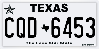 TX license plate CQD6453