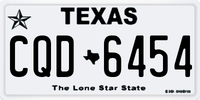 TX license plate CQD6454
