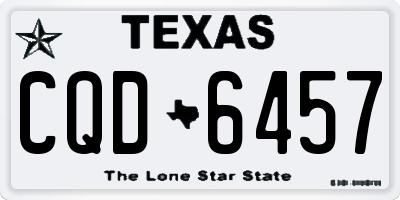 TX license plate CQD6457