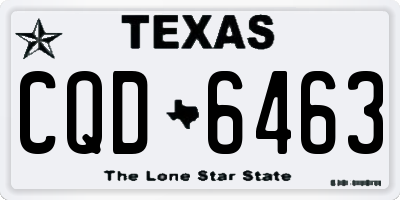 TX license plate CQD6463