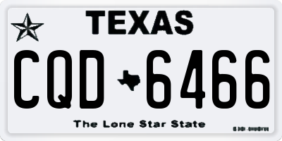 TX license plate CQD6466