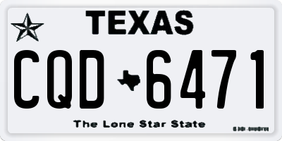 TX license plate CQD6471
