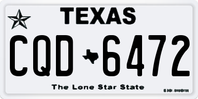 TX license plate CQD6472