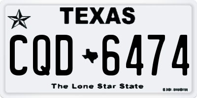 TX license plate CQD6474