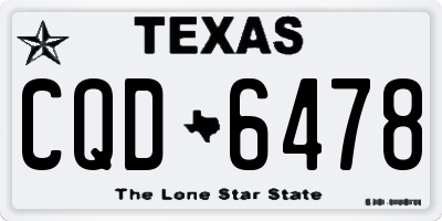 TX license plate CQD6478