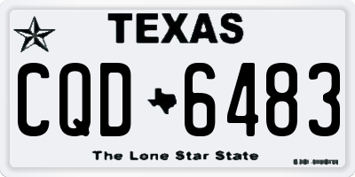 TX license plate CQD6483