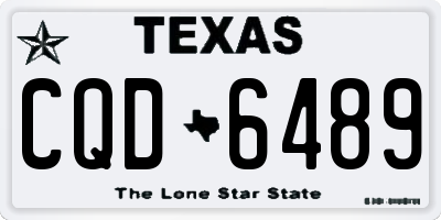 TX license plate CQD6489