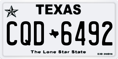 TX license plate CQD6492