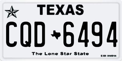 TX license plate CQD6494