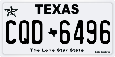 TX license plate CQD6496